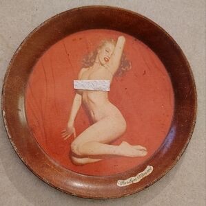 Vintage Marilyn Monroe Decorative Metal Coaster Plate